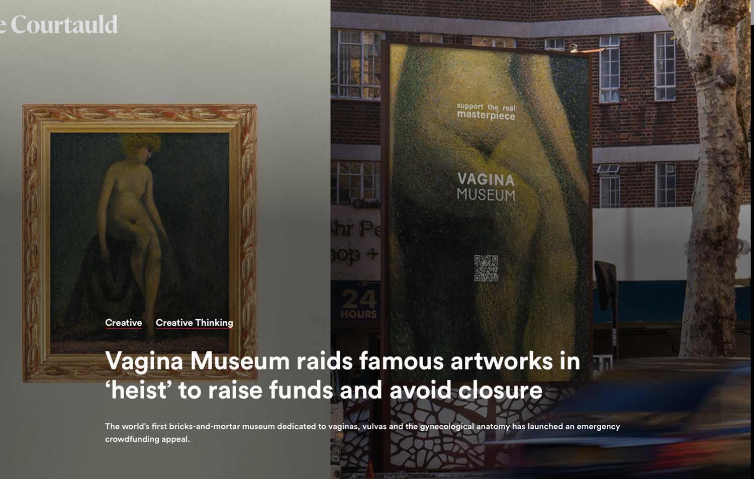 Curiousity Effect - News clipping about The Vagina Museum